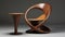 Twisted Imagination: A Bold And Curved Wooden Chair And Table Set