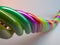 Twisted multicolored plastic cables 3d