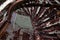 Twisted rustic circular staircase stairwell