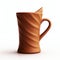 Twisted Sense Of Humor: Sculpted Brown Mug With Beautiful Curve