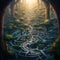 Twisted Trails: Whimsical Multi-Layered Maze with Fantastic Creatures