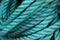Twisted turquoise rope.