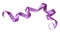 Twisted violet silk ribbon