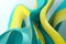 Twisted Wave Minimalism in Canary Yellow and Turquoise Blue