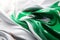 Twisted Waves: Modern Minimalist Flag Design in Algerian Colours