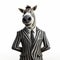 Twisted Zebra: A Satirical Caricature In A Stylish Suit