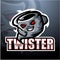 Twister mascot esport logo design