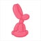 Twisting ballon. Rabbit shaped. Childish toy.