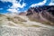 Twisting mountain road in Kirghizia