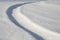 Twisting track on snow
