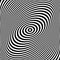 Twisting Whirl Motion and 3D Illusion in Abstract Op Art Striped Lines Pattern