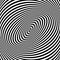 Twisting Whirl Motion and 3D Illusion in Abstract Op Art Striped Lines Pattern