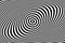 Twisting Whirl Motion and 3D Illusion in Abstract Op Art Striped Lines Pattern