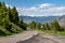 The twisty, narrow roads near the Mammoth Hot Springs area of Yellowstone National Park