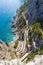 Twisty road on Capri island