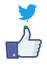 Twitter bird droppings on Facebook\'s