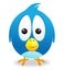 Twitter cute bird vector