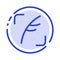 Twitter, Feather, Bird, Social Blue Dotted Line Line Icon