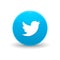 Twitter icon, simple style