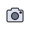 Twitter, Image, Picture, Camera  Flat Color Icon. Vector icon banner Template