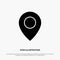 Twitter, Location, Map solid Glyph Icon vector