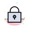 Twitter, Lock, Locked Abstract Flat Color Icon Template