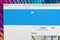 Twitter login homepage Apple iMac monitor screen. Twitter is a social microblogging network run by Twitter Inc.