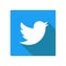 Twitter logo icon with bird. Clean vector symbol. Social media sign.