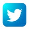 Twitter logo icon bird vector element on white background