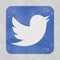 Twitter logo icon with snowflakes