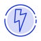 Twitter, Power, Media Blue Dotted Line Line Icon