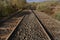 Two abandoned or out of service train tracks at Bobadilla Station in Antequera, Malaga. Spain