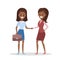 Two african american business women shaking hands