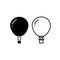 Two air baloons vector icon