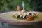 Two American Robins Bathing in Fountain - Turdus migratorius