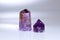 Two amethyst menhirs