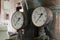 Two antique pressure gauges