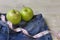 Two apples and jeans for weight loss