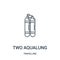 two aqualung icon vector from travelling collection. Thin line two aqualung outline icon vector illustration. Linear symbol