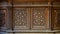 Two arabesque sashes of an old mamluk era cupboard with geometrical decorations