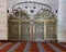 Two arched engraved golden doors at Suleymaniye Mosque