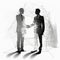 Two architects men handshaking closing business Generative AI Illustration