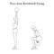 Two armed kettlebell swing exercise outline