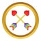 Two arrows LGBT vector icon