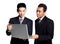 Two Asian Businessmen share business information