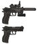 Two automatic handguns