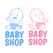 Two baby shop logo