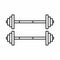 Two barbells icon, outline style