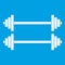 Two barbells icon white