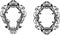 Two Baroque Ornate Curves Engraving Frames